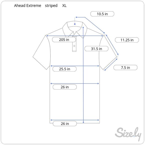 Ahead Extreme Polo Purple and White Striped Logo Size XL - Picture 6 of 6